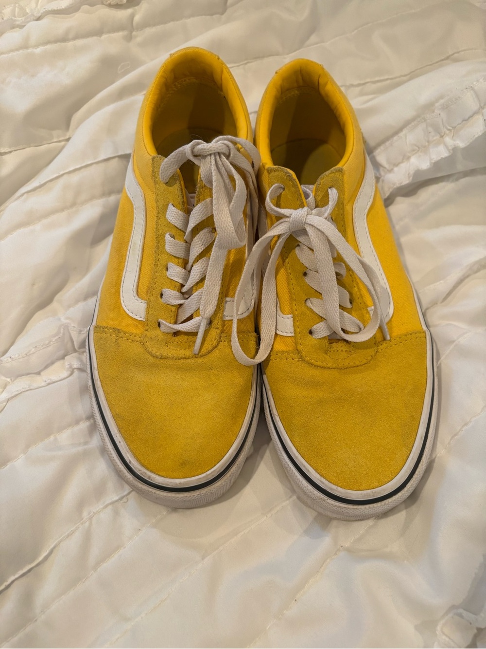 Vans Yellow and White Old Skool Sneakers